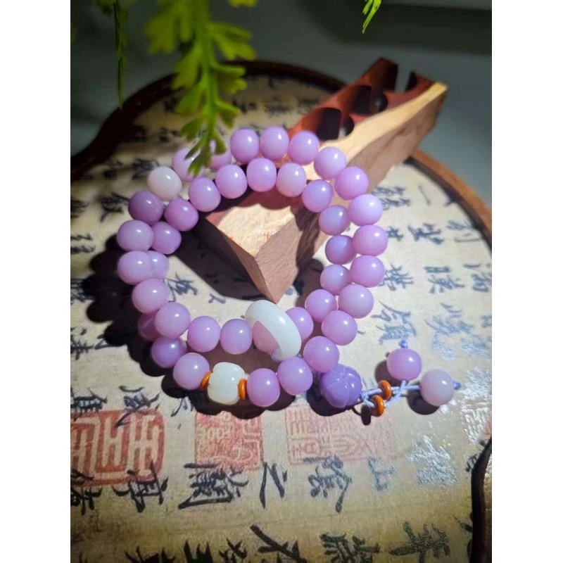 紫菩提 山茶花 双圈手串（无礼盒）738
