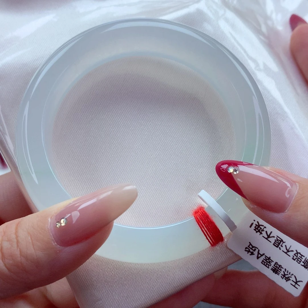 未镶嵌手镯翡翠9910白茶清欢 白净 起光 完美