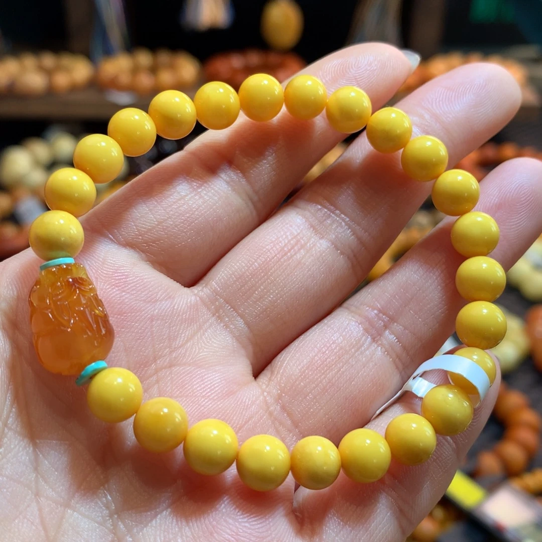 蜜蜡未镶嵌手串蜜蜡手串