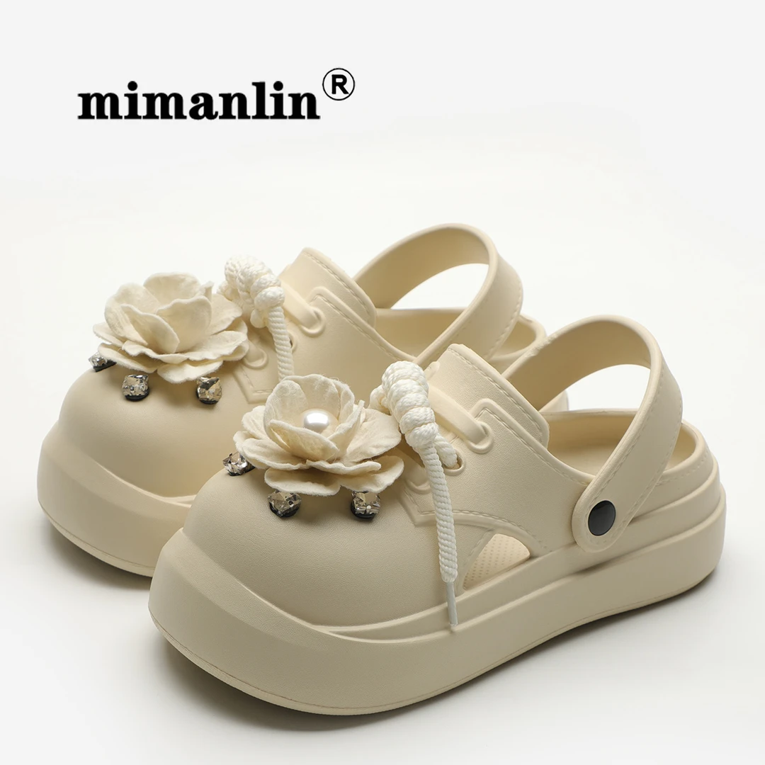 花朵沙滩洞洞鞋女夏季外穿2025新款防滑软底时尚网红包头凉拖鞋子