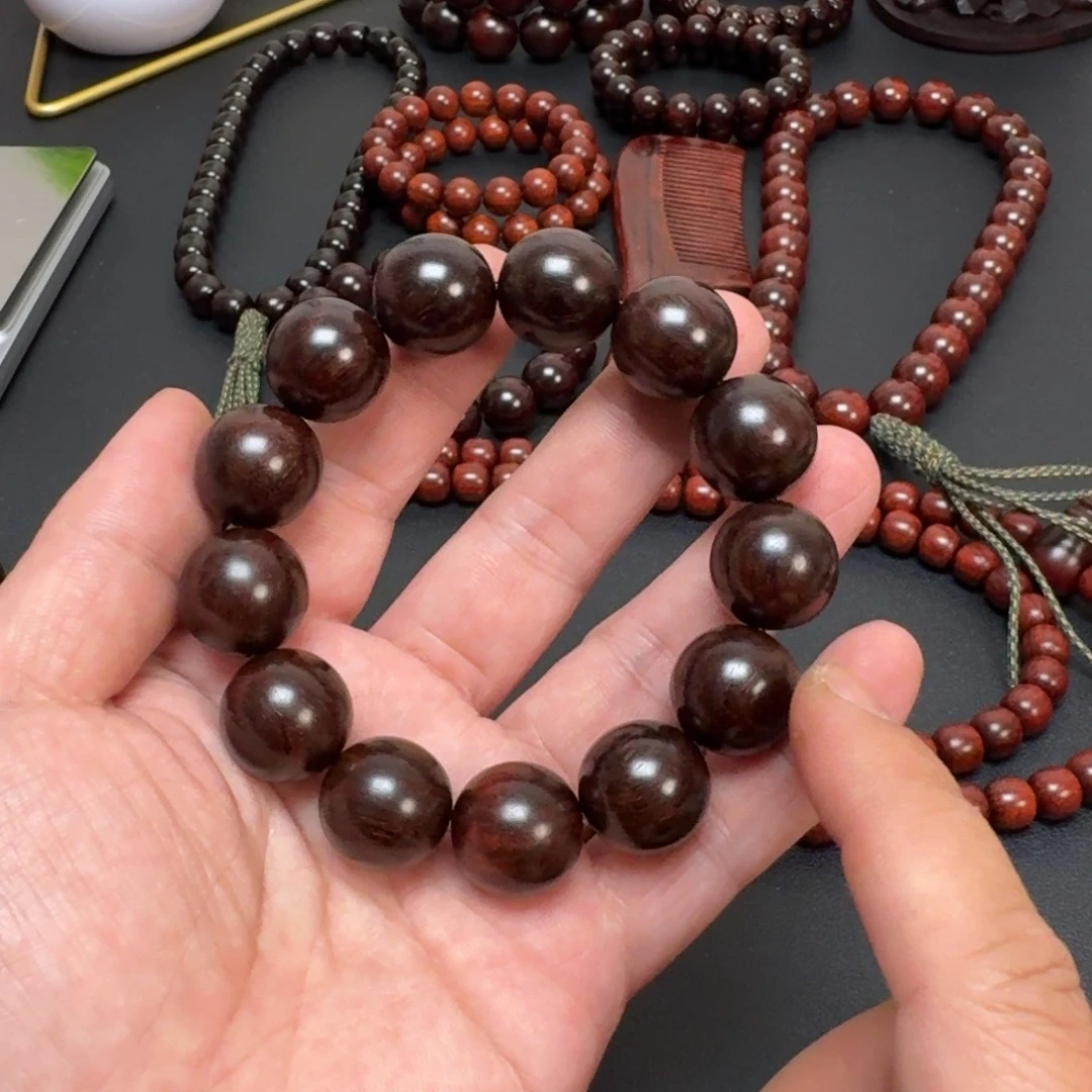 小叶紫檀手串/手链1.8cm无胶无蜡精品福利