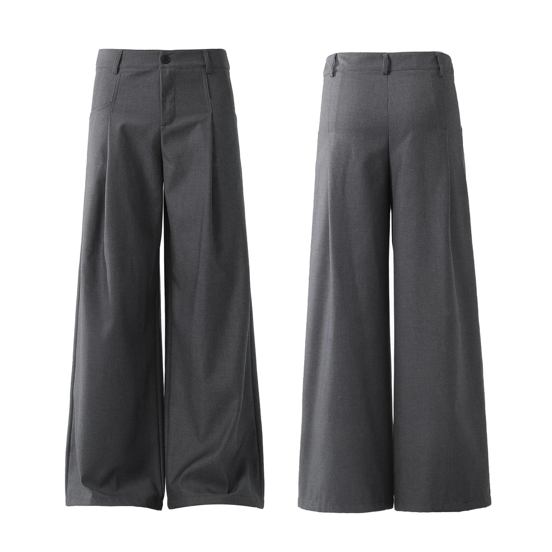 A+灰色西裤男夏季宽松