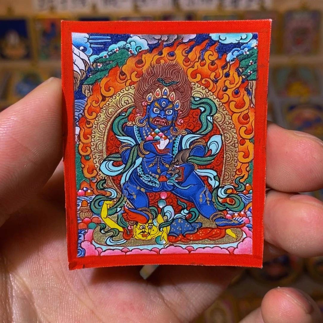 吊坠c****l黑财神纯手绘唐卡