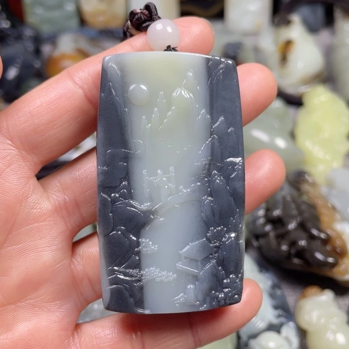 和田玉未镶嵌挂件