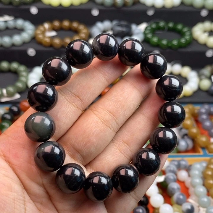 手串未镶嵌和田玉Q卡14青花