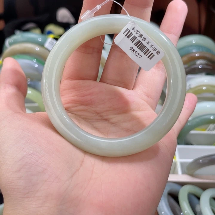 和田玉手镯未镶嵌15 57.58