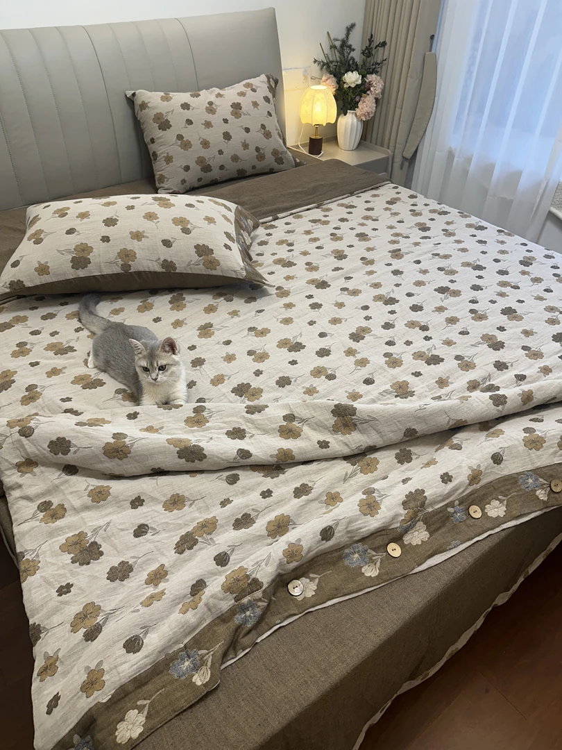 【线下品牌在售】-全棉A类双层纱，升级纽扣款高货-香颂