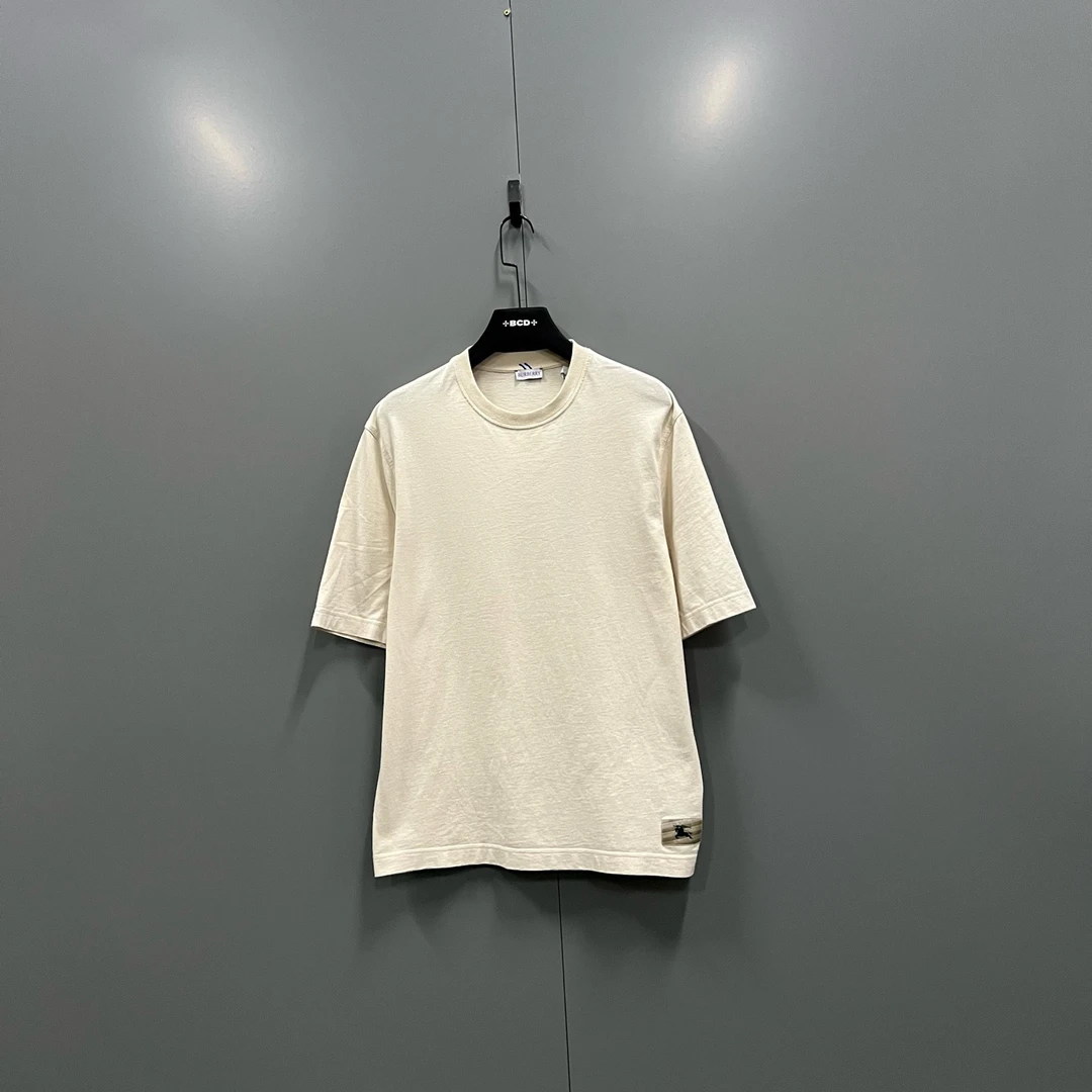 99新 BURBERRY/博柏利 （ll）米色贴标logo短袖 M码/98新019441
