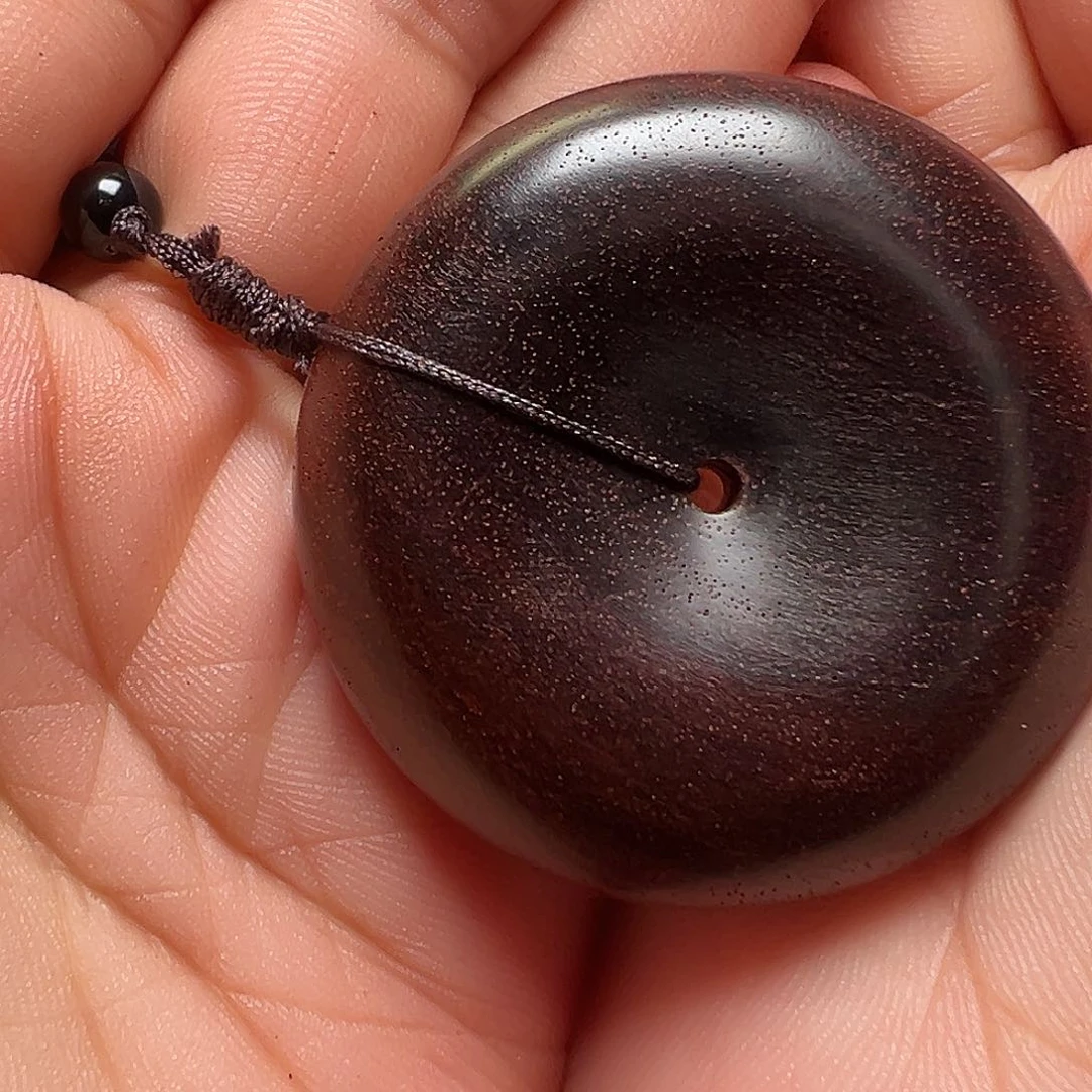 檀香紫檀（小叶紫檀）把件平安扣4.3*1.4