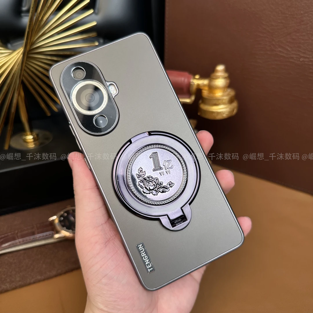 【一亿旋转支架】适用华为Nova11手机壳防摔散热高级感流光磨砂