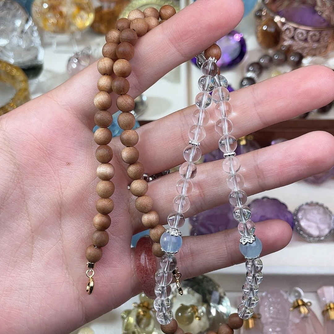 水晶颈饰未镶嵌柳*呀天然水晶吊坠473