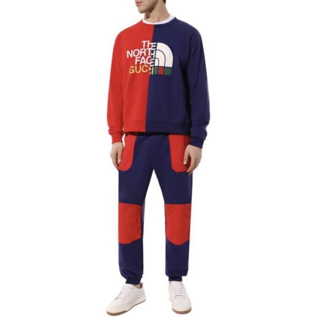 95新 GUCCI/古驰 4753/xTHE NORTH FACE 拼色Logo卫衣/S/轻微污渍