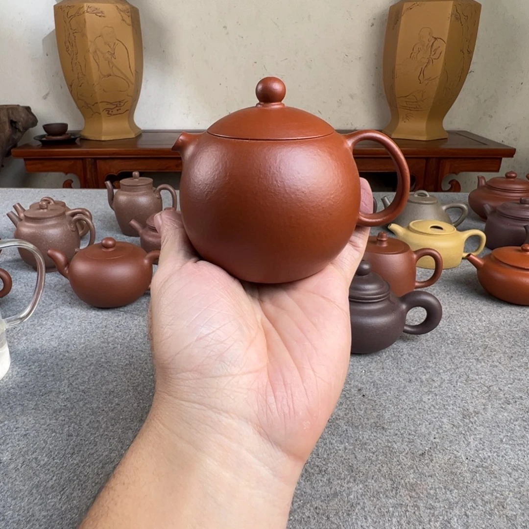 传***柜河豚西施 朱泥 半手工
