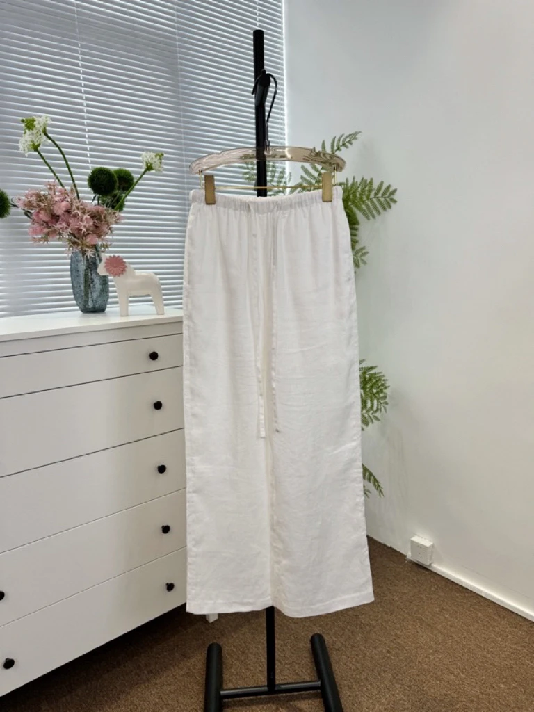 【深圳丽姐-燕子】10066-2亚麻抽绳长裤