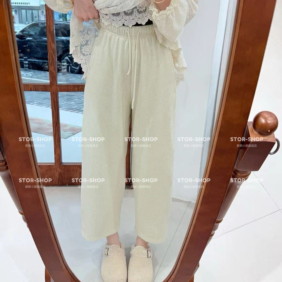 ｛加绒裤｝冬 腰围松紧 加绒 休闲裤 韩系简约