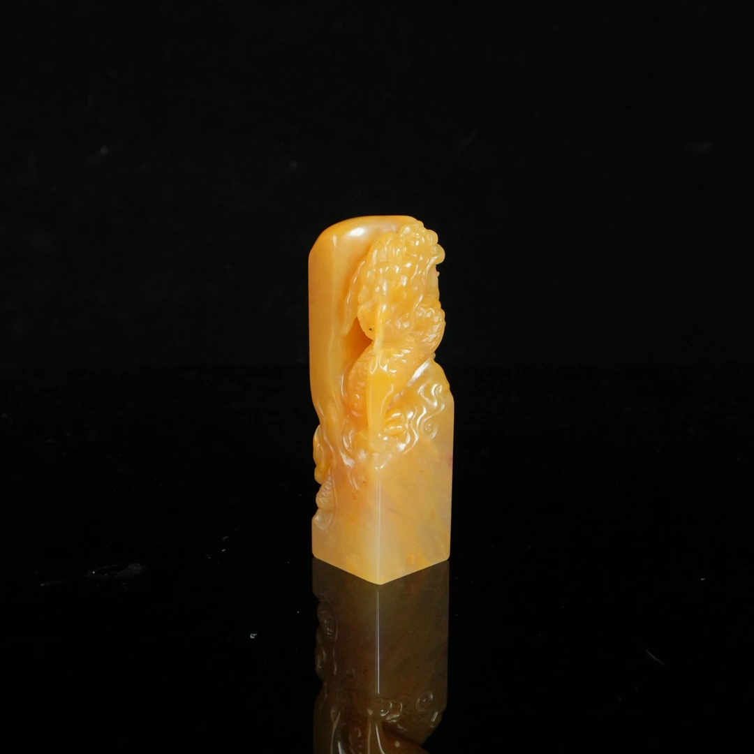 DY-B5774 寿山石田黄龙腾四海方章 21*21*71mm72.13g
