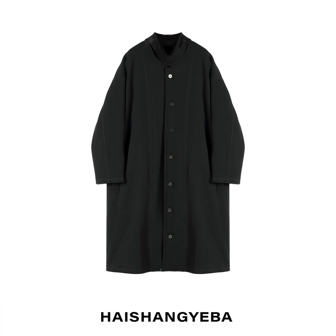 【海上叶爸】新款2025冬百搭羊毛男女同款宽松厚款保暖长款毛呢大衣