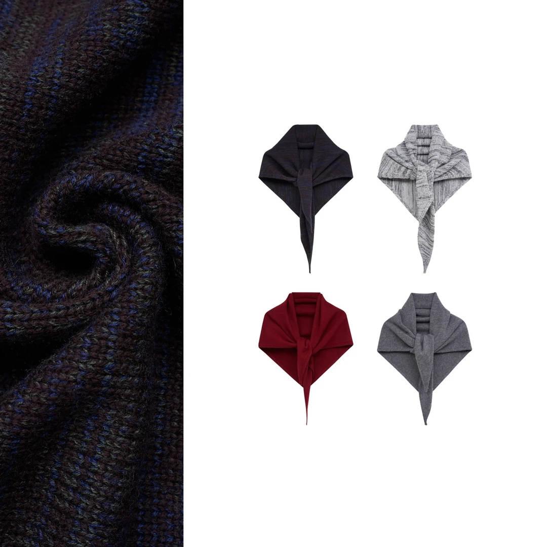 【大C严选】北欧单！秋冬羊毛色纱三角围巾~