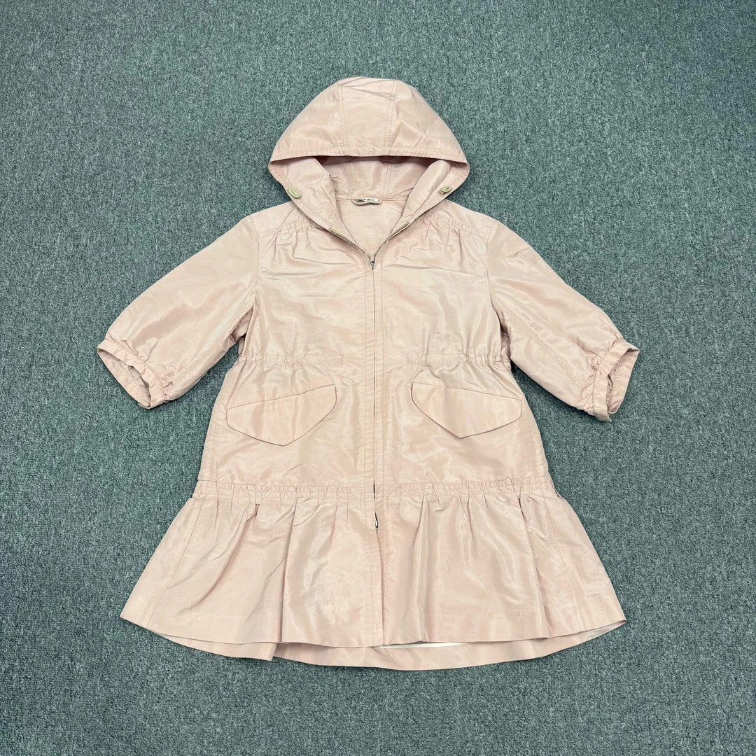 99新 MIU MIU/缪缪 16730063 nz 粉色口袋拉链外套裙 38码99新