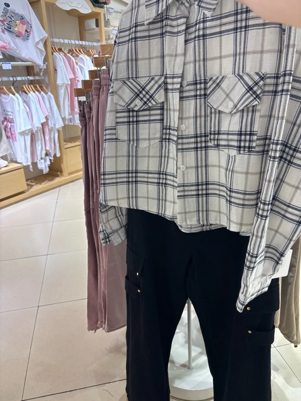 资阳恒宣C38382时尚套装黑白短袖格纹