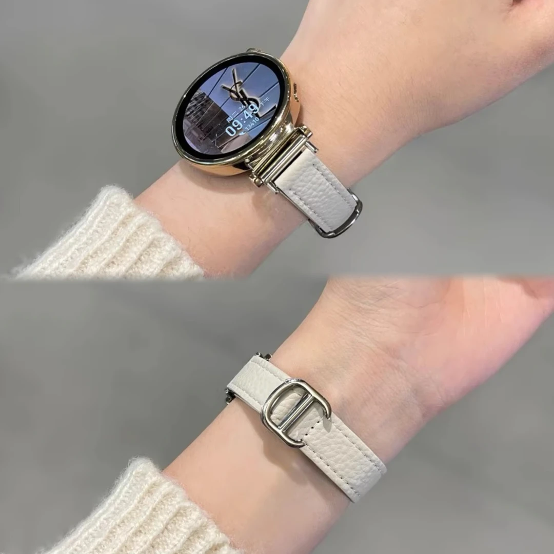 适用华为gt5手表带gt4通用高级watch4GT3女款女士D型蝴蝶扣fit3