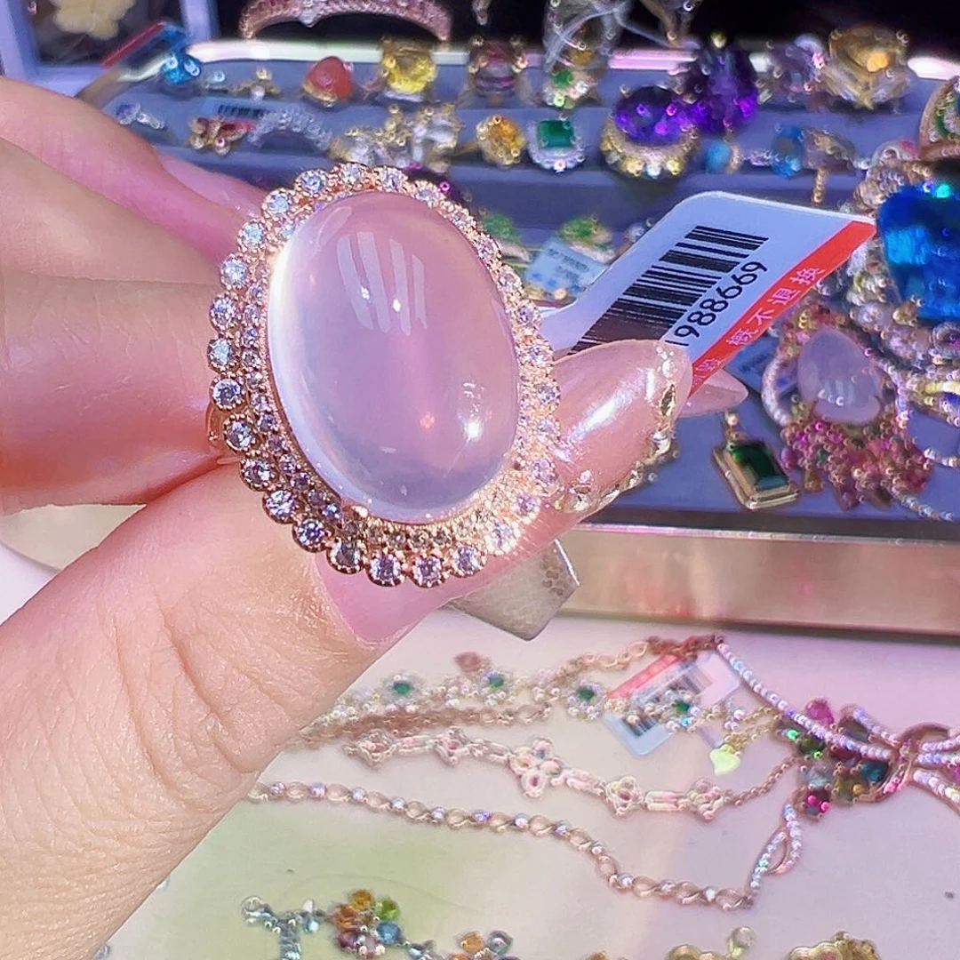 芙蓉石珠宝半成品银S925镶嵌