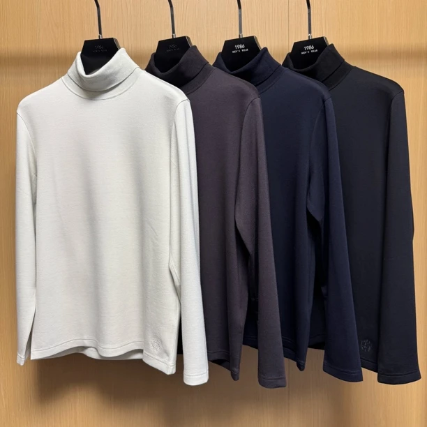 【1986精选】9253男士云曦绒高领净版长袖打底