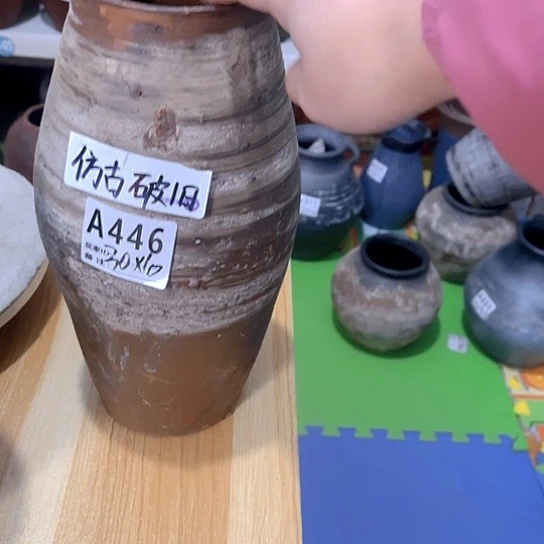 红陶手工制作工艺花盆