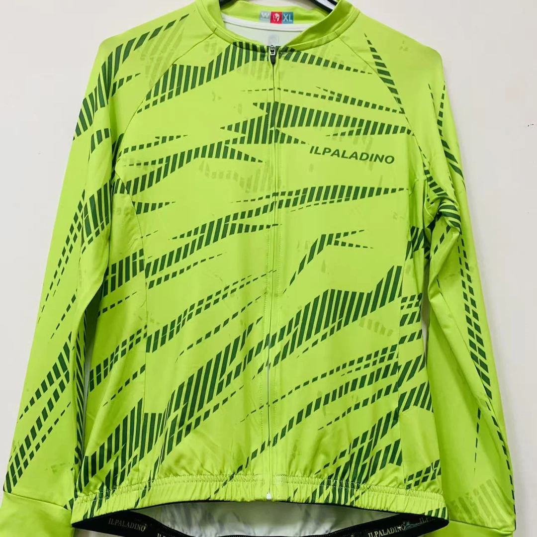 SQ 1437【荧光黄牛奶丝长袖女士 】ILPALADINO专业版骑行服户外
