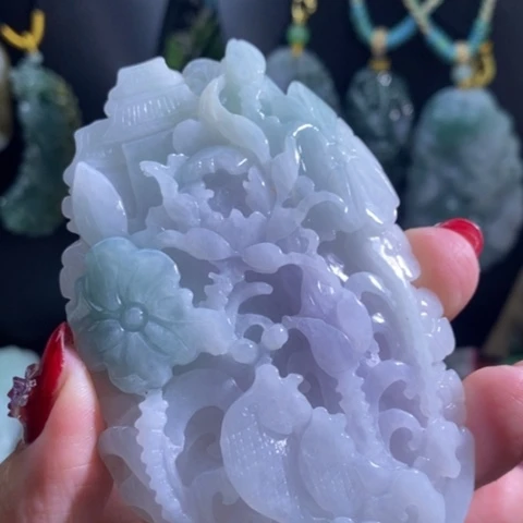 【闪购商品】颈饰未镶嵌翡翠鱼跃龙门