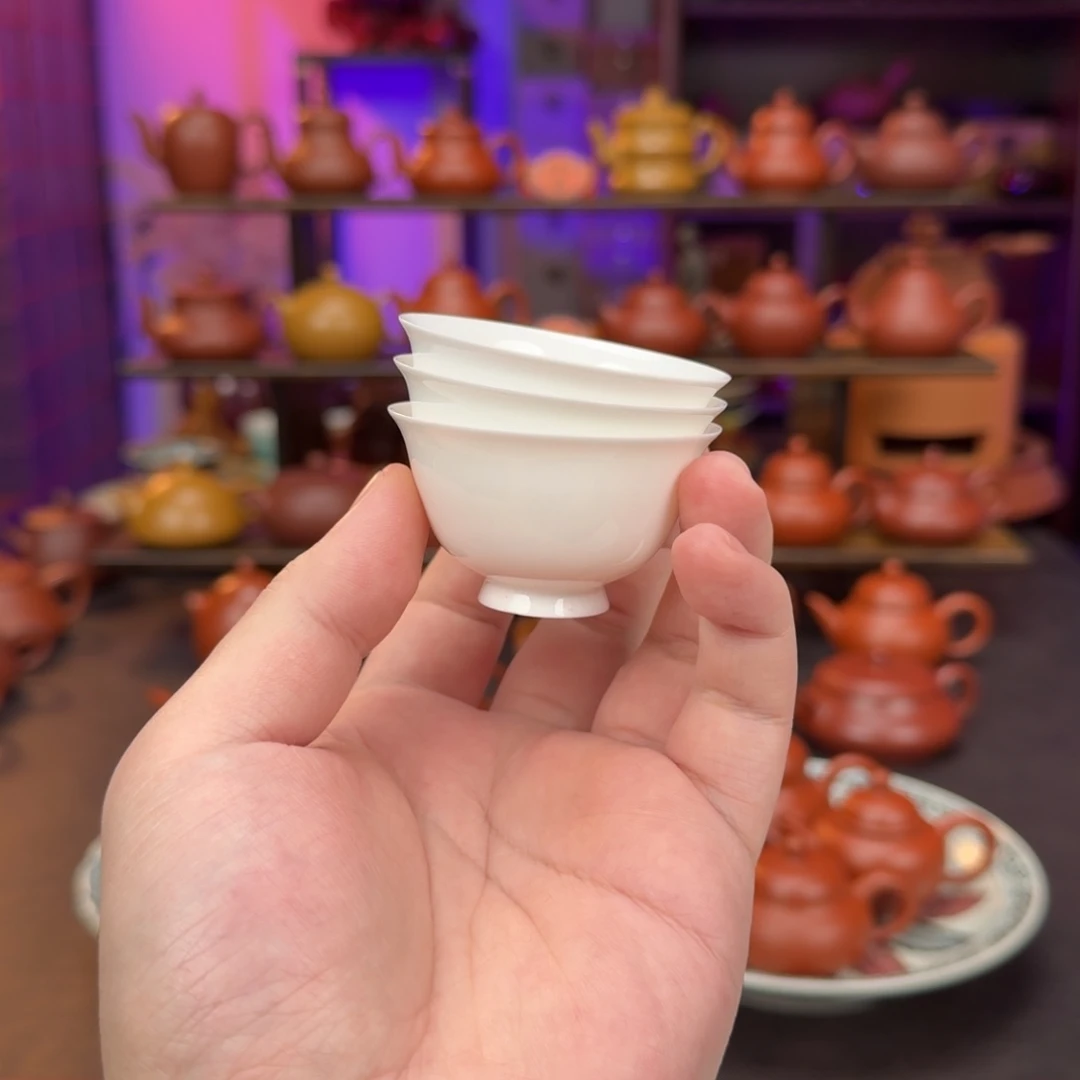 紫砂茶壶骨瓷福利4高脚杯35cc
