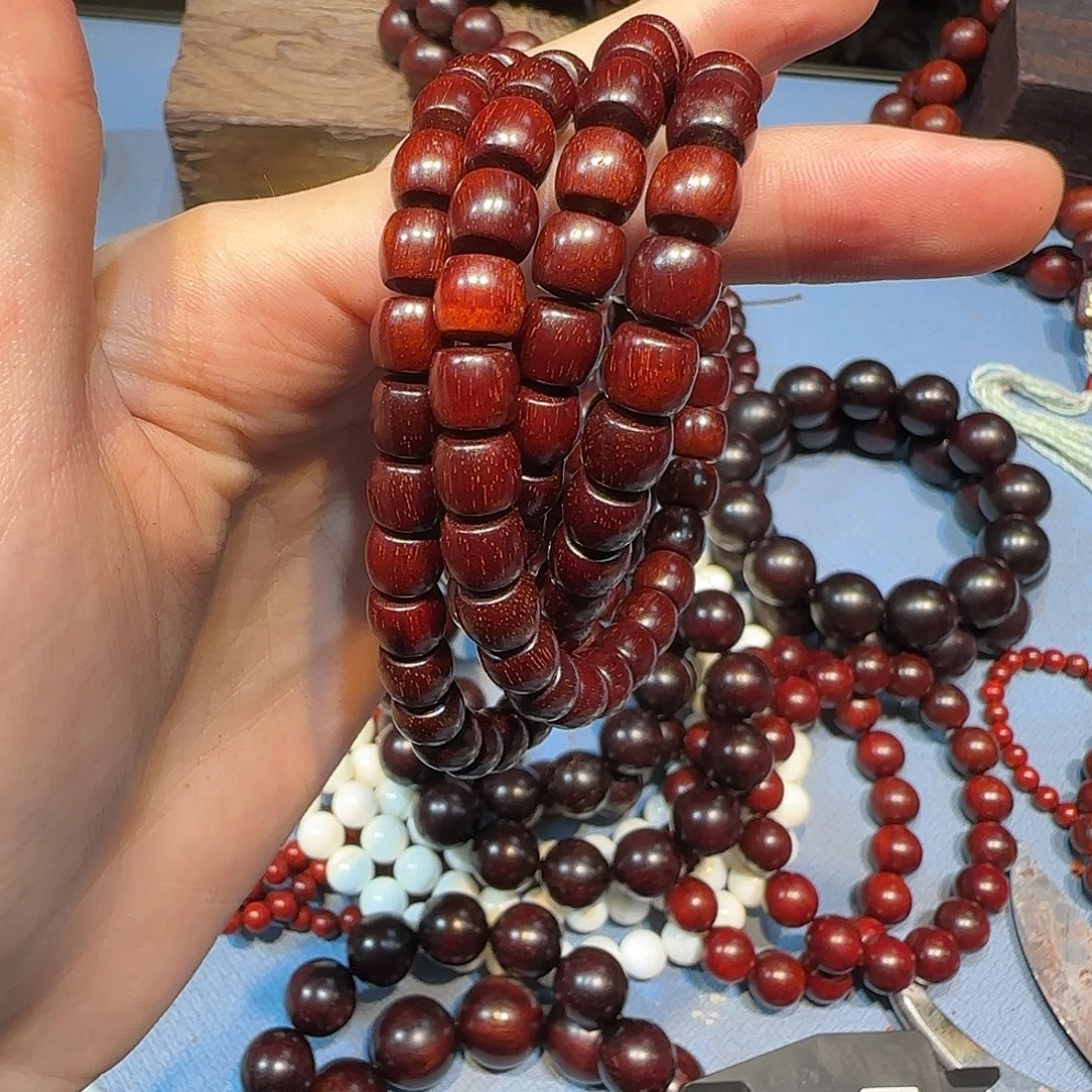 迷***鹿手串/手链小叶紫檀7x8龙鳞满星孤品