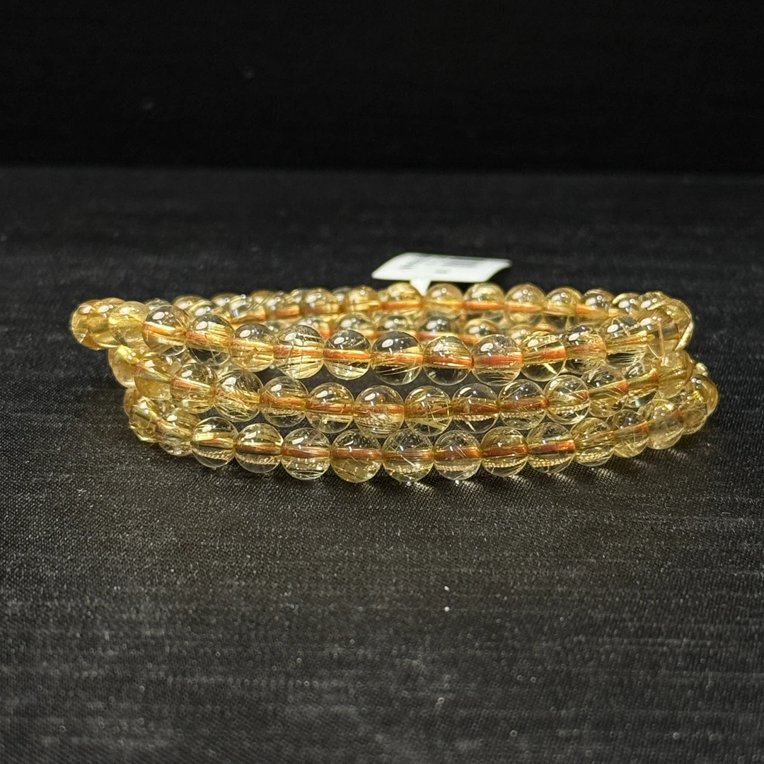 晶匠天然钛晶多圈手串5mm+多样性发一