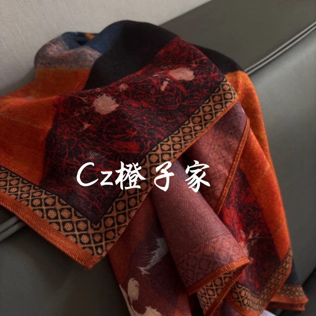 秋天的猫双面异色65方巾 无运险 完美主义绕道