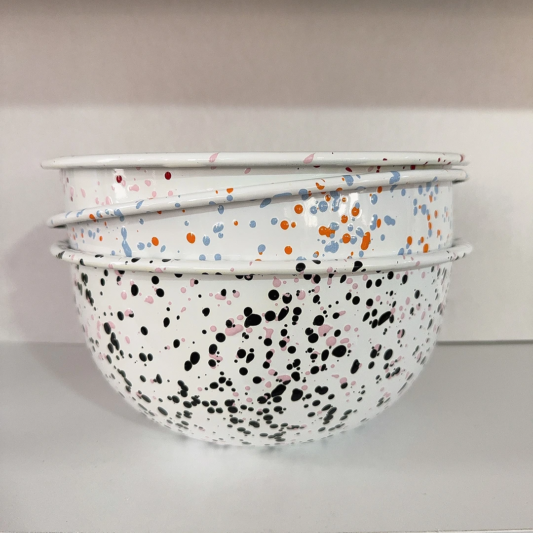 【小王子】26cm搪瓷泼墨料理盆