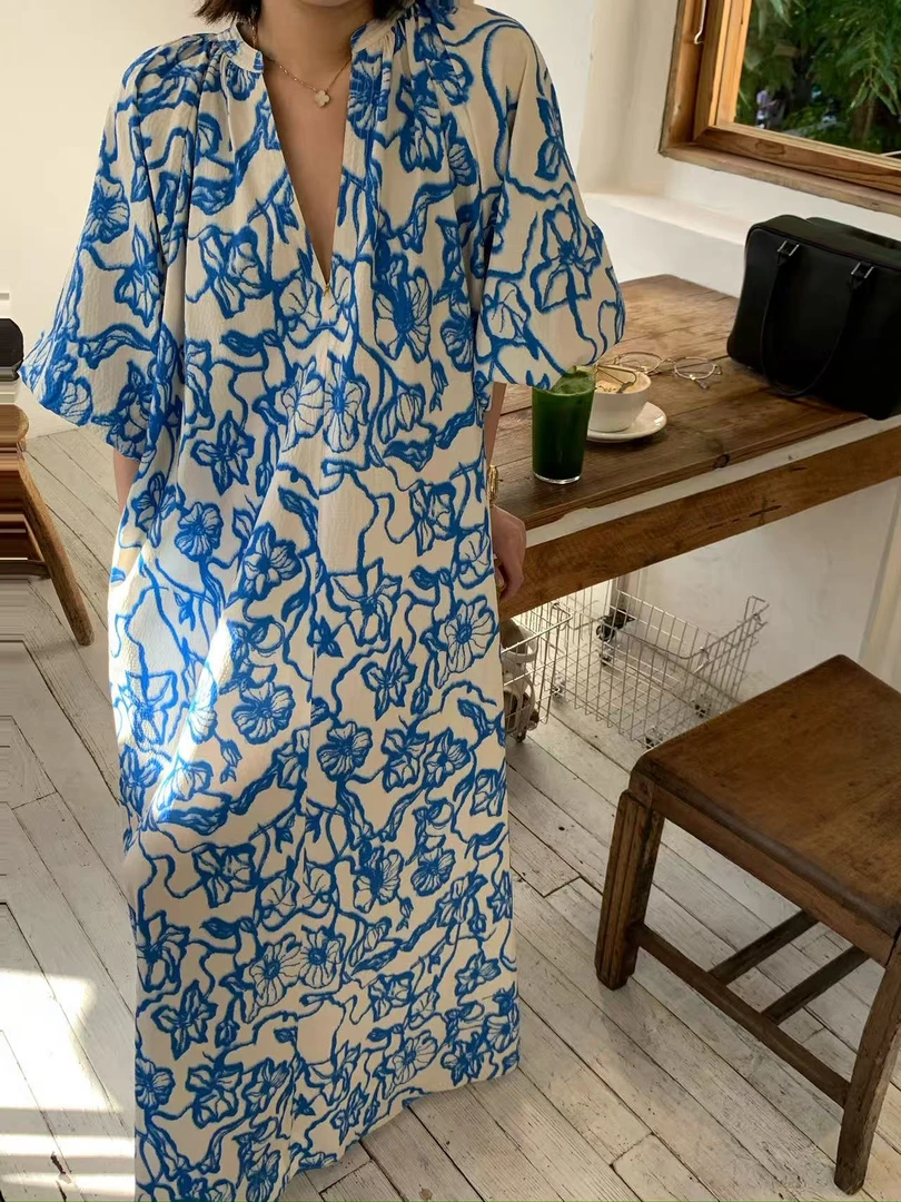 【ÉTRENER】定制印花连衣裙7623