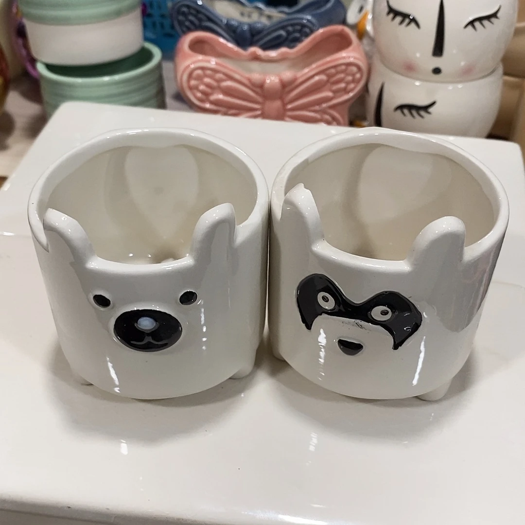 摆件陶盆有孔 瑕疵介意勿拍