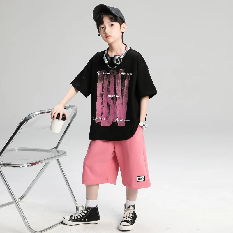 男童夏季套装2025新款休闲中大儿童洋气网红潮BF258