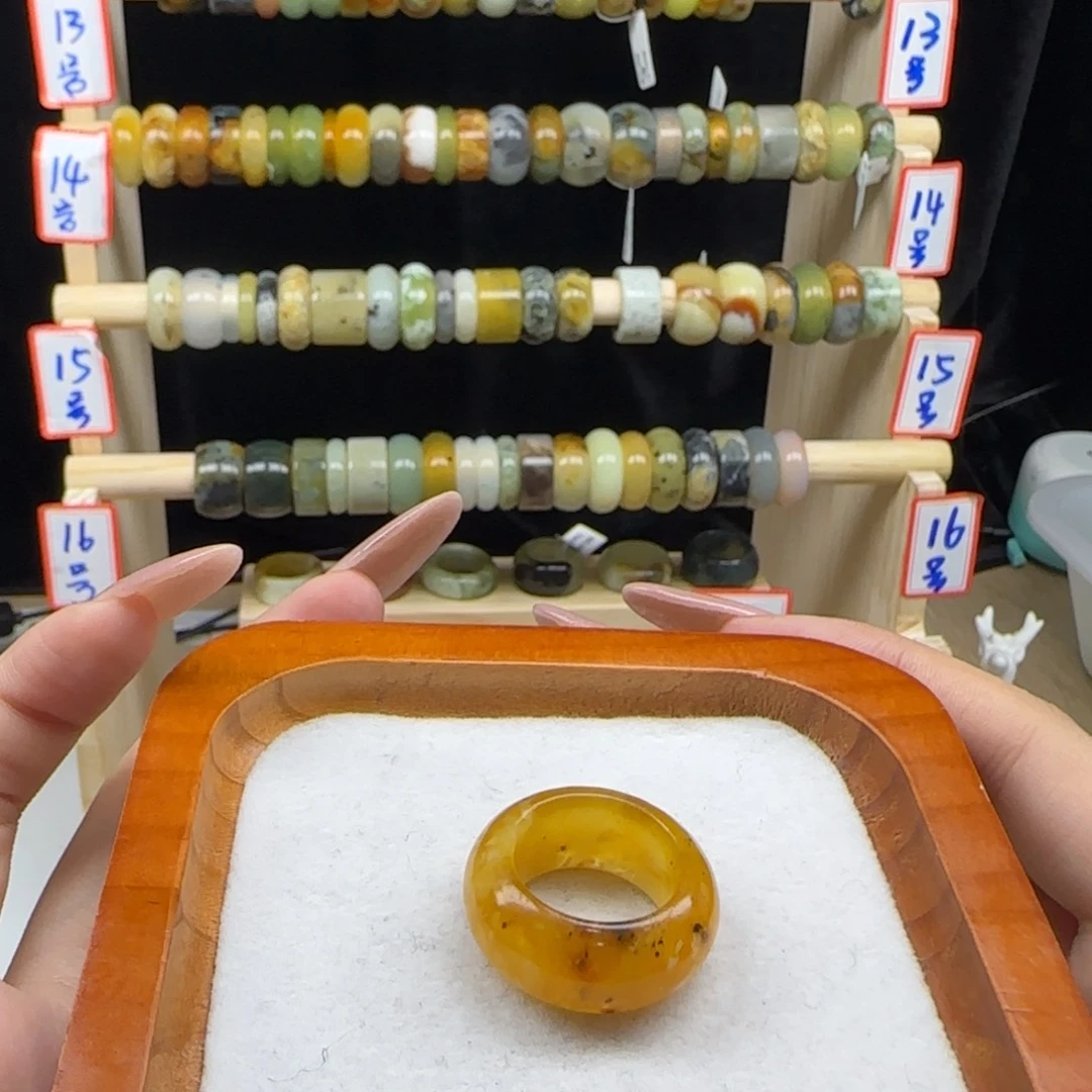 蛇纹石玉岫玉内径16.8未镶嵌⭕️****