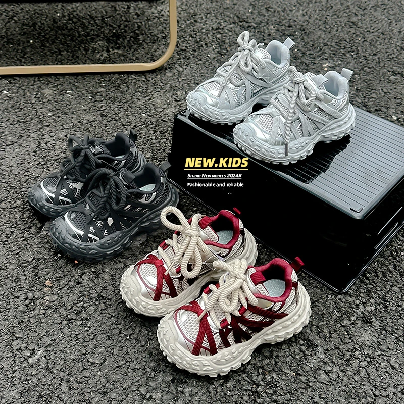 8163儿童秋季新款时尚百搭休闲鞋潮流透气轻便运动鞋