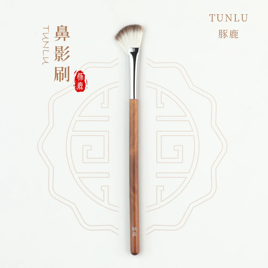 初学者便携多功能化妆刷斜头圆头遮瑕卧蚕刷扁头眼线软毛散粉刷
