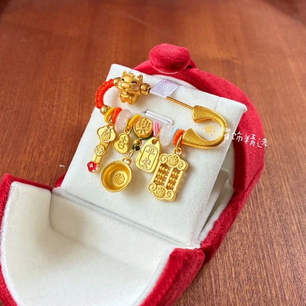 合金胸针 孕妇别针蛇马宝宝平安胸针压惊金色外出扣针新生儿挂件