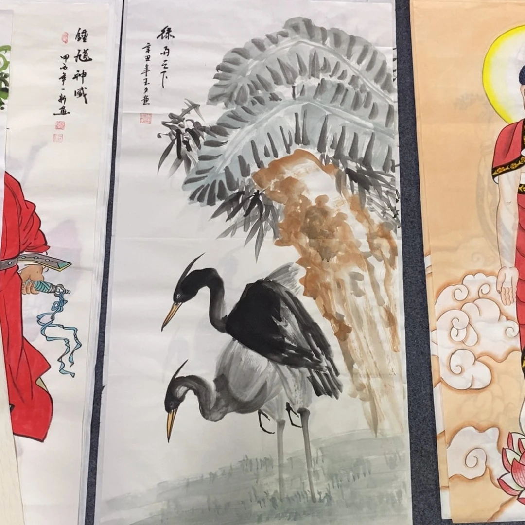 国画尺寸100✖️50三尺手绘画处理