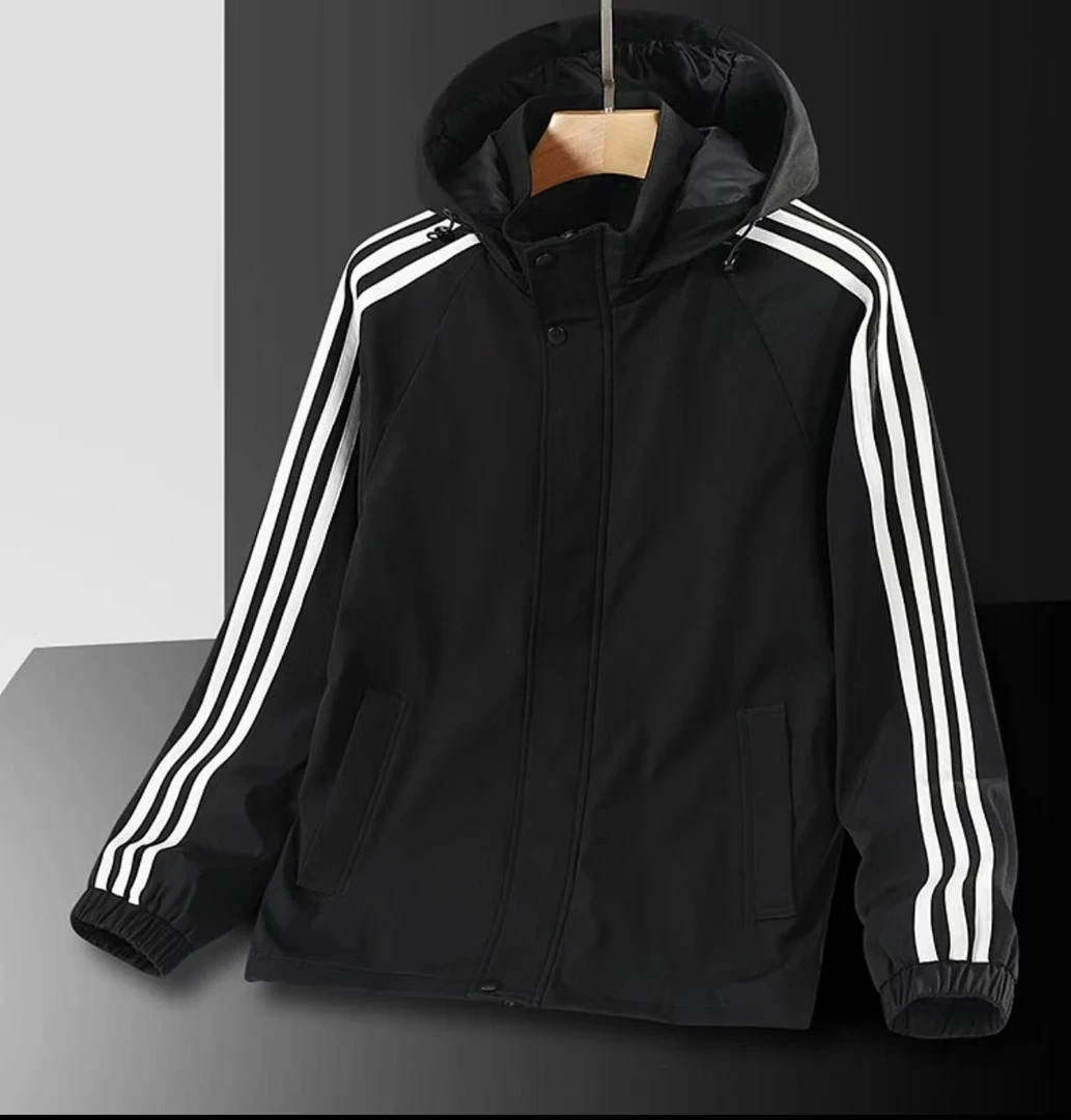 2025潮流三条杠男女同款夹克冲锋衣