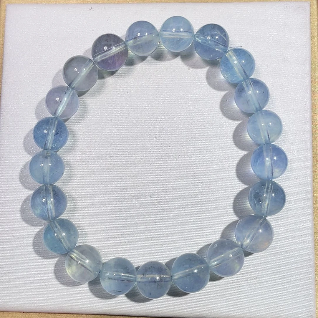 手串未镶嵌水晶9mm黑芝麻海蓝宝