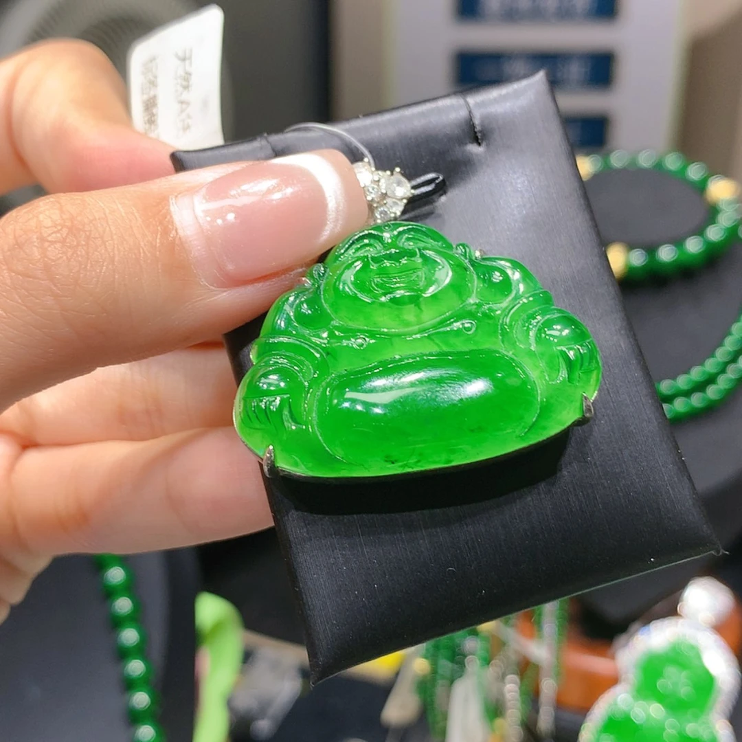 【闪购商品】颈饰银S925镶嵌翡翠6柒姐