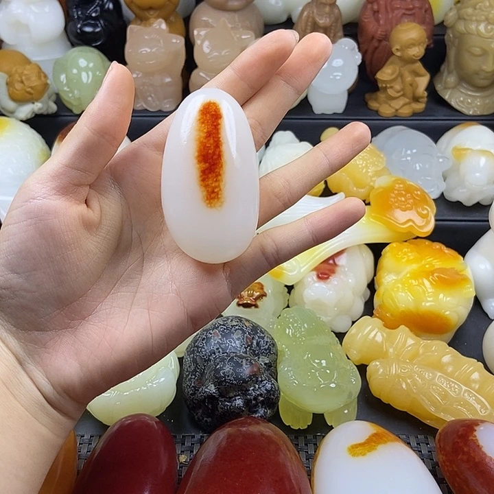 无花朵原石雕刻把件