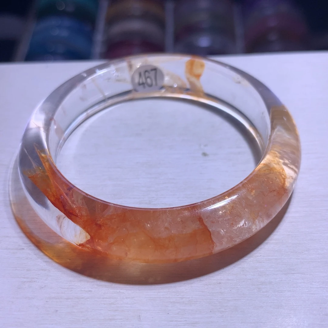 银S925镶嵌手镯水晶A货红胶花54.5圈467