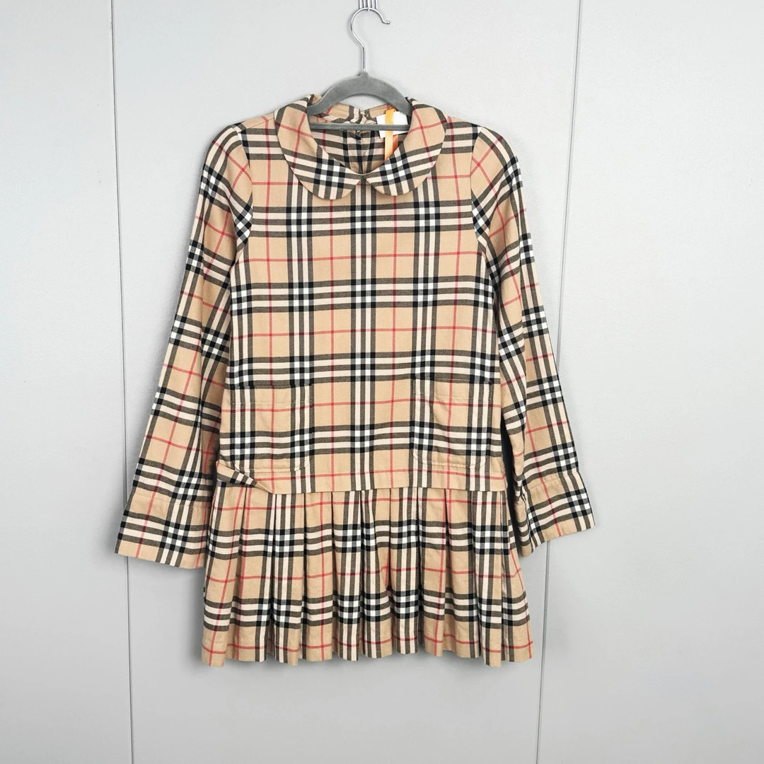 99新 BURBERRY/博柏利 12Y/格纹连衣裙/98新/jm09915