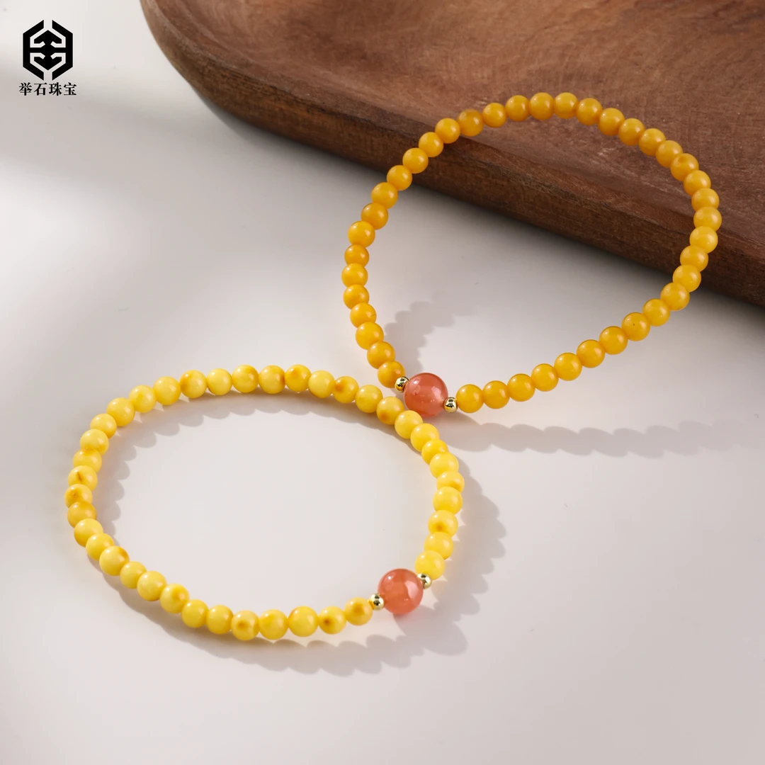 【举石珠宝】T0615-2008-180蜜蜡手串（一件/多样性发/约4mm）K